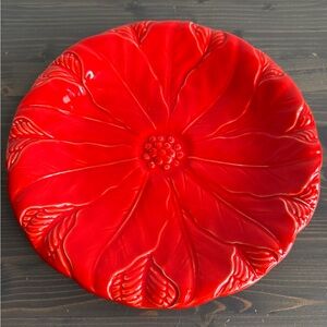 Vintage Pier 1 Imports ceramic poinsettia plate